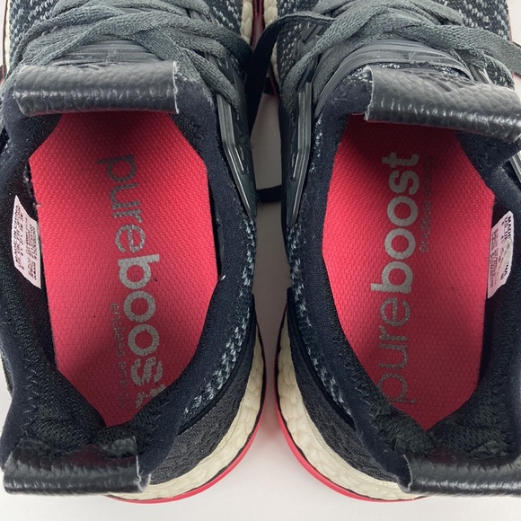 Adidas Pure Boost Black & Pink Running Shoe - Picture 5 of 15